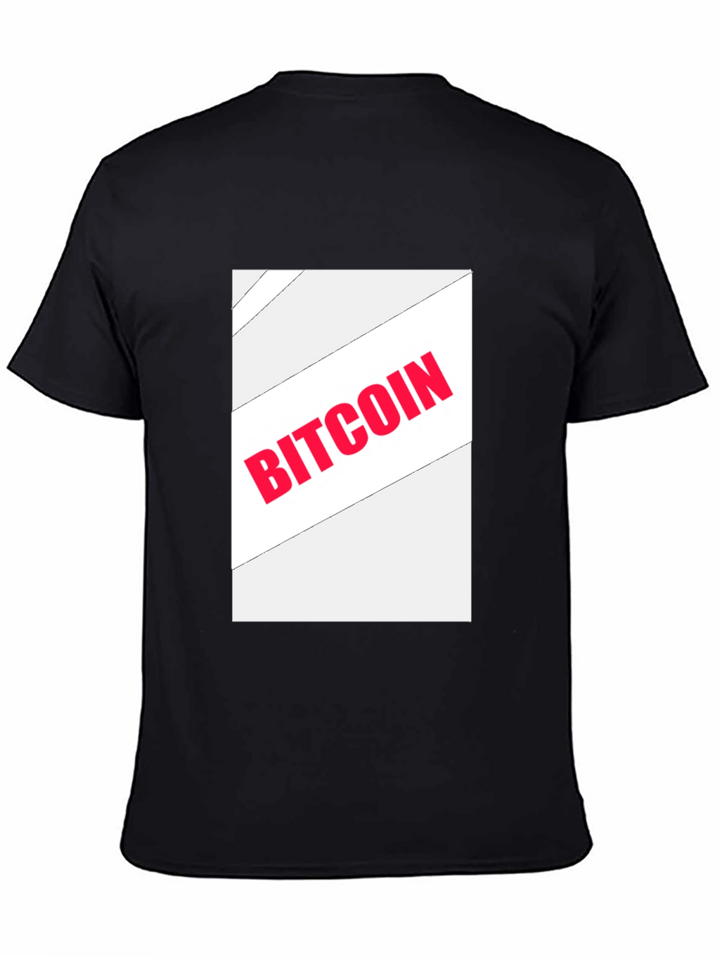 Bitcoin Graphic Print Black T-Shirt