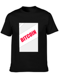 Bitcoin Graphic Print Black T-Shirt