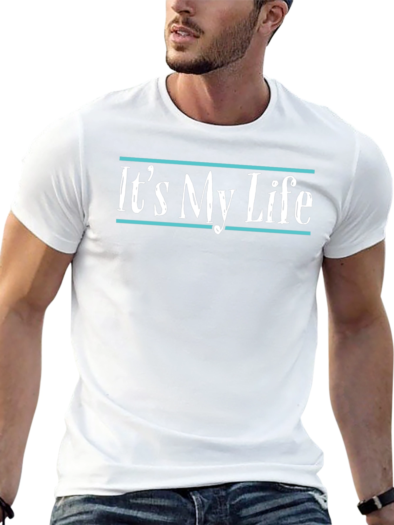 Its My Life Graphic Tee - Black Cotton Blend