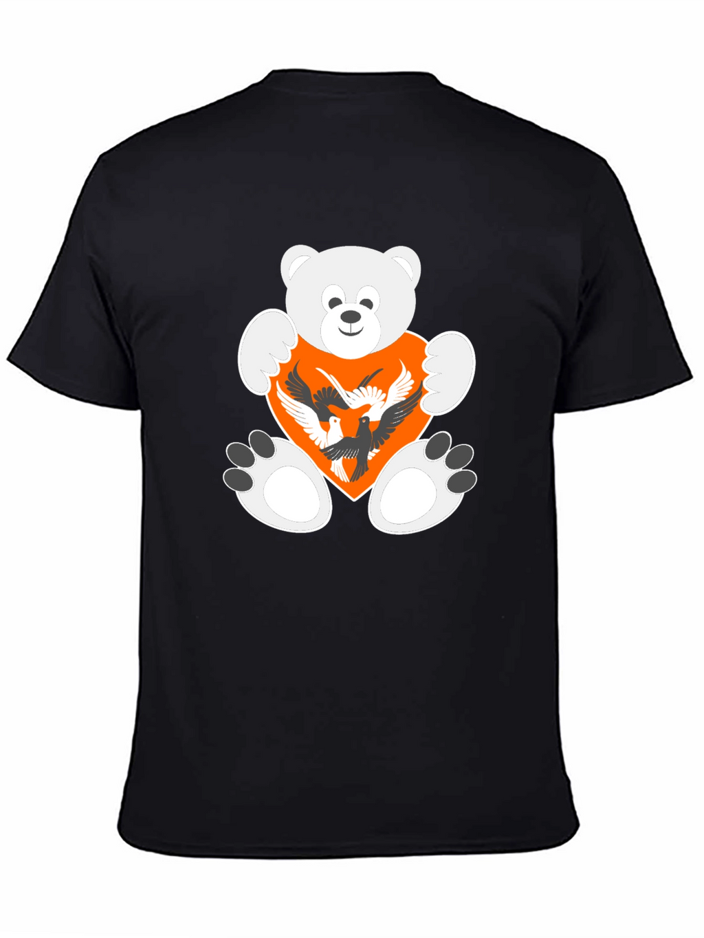 Teddy Bear Heart Birds Graphic Tee