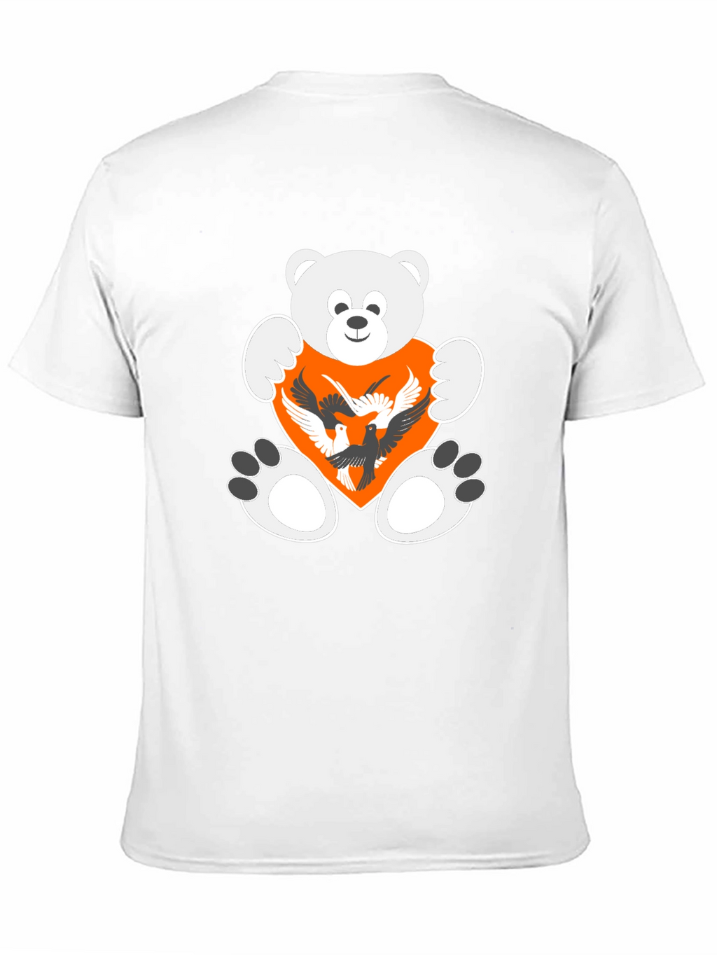Teddy Bear Heart Birds Graphic Tee