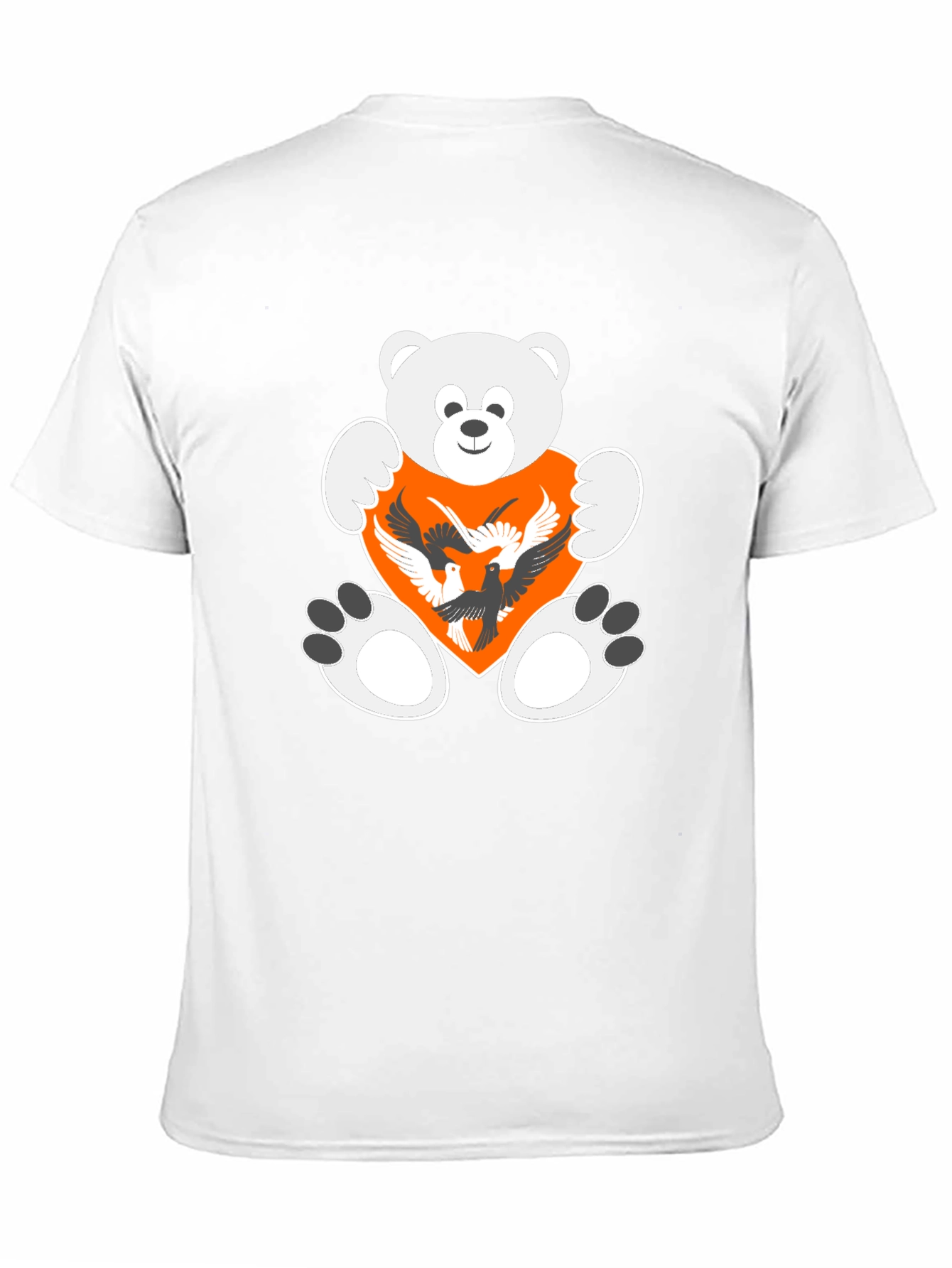 Teddy Bear Heart Birds Graphic Tee