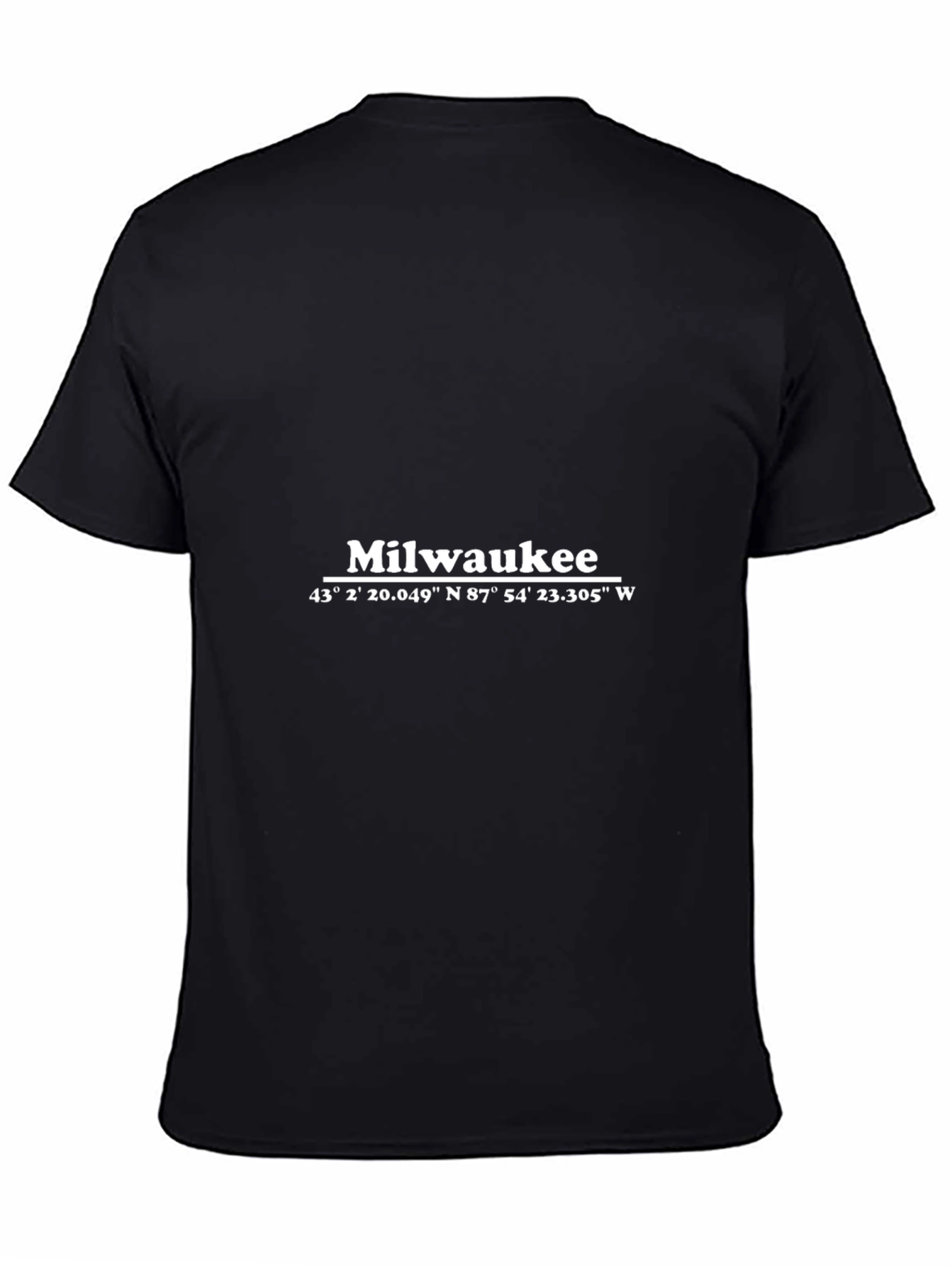 Milwaukee Coordinates T-Shirt - Black Crew Neck