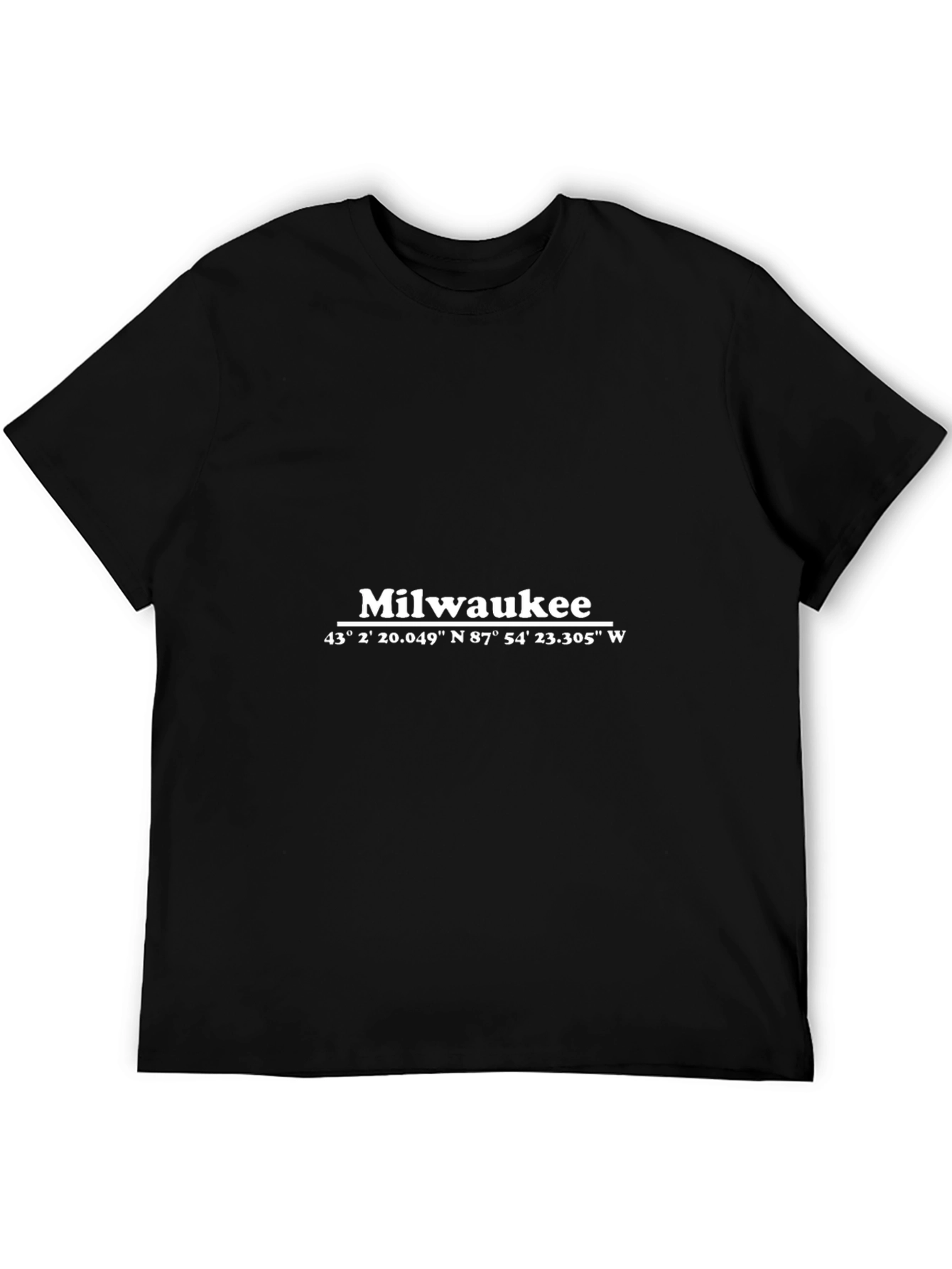 Milwaukee Coordinates T-Shirt - Black Crew Neck