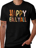 Happy Fallyall Graphic Tee - Fall Season Shirt