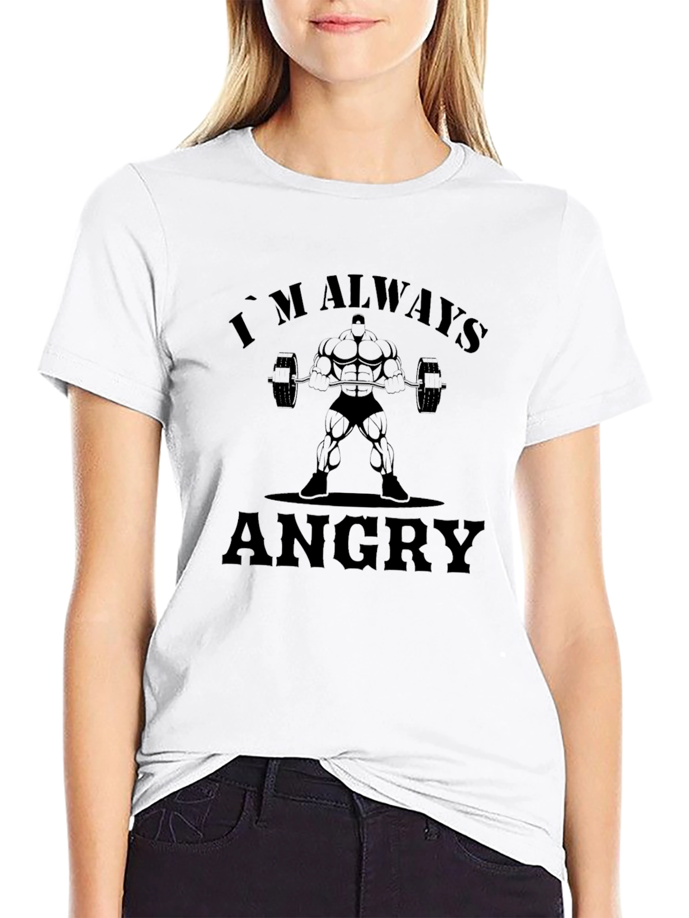 Im Always Angry Graphic Tee - Black Cotton T-Shirt