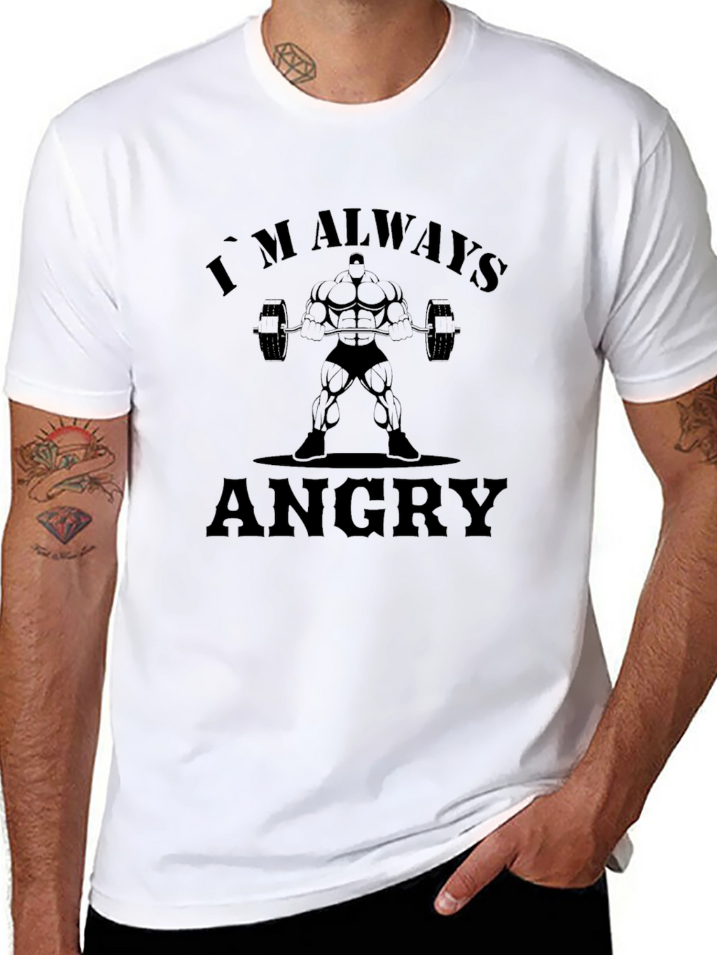 Im Always Angry Graphic Tee - Black Cotton T-Shirt