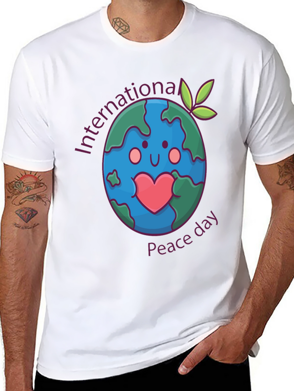 International Peace Day T-Shirt Earth Graphic Tee