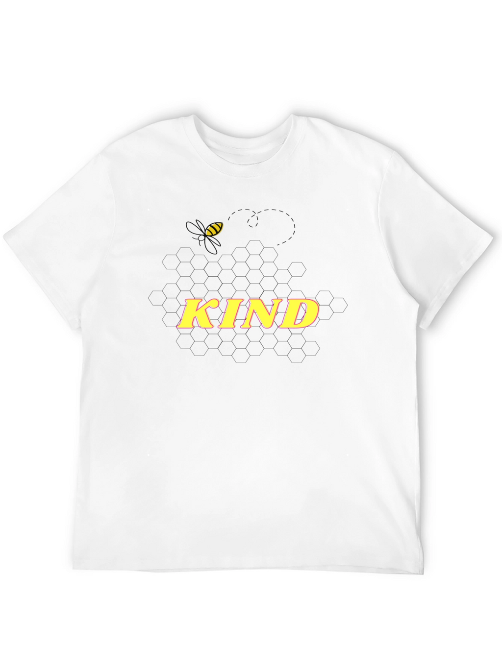 Bee Kind T-Shirt - Honeycomb Design