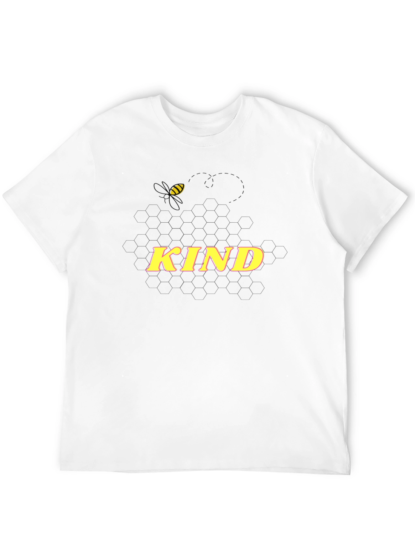 Bee Kind T-Shirt - Honeycomb Design