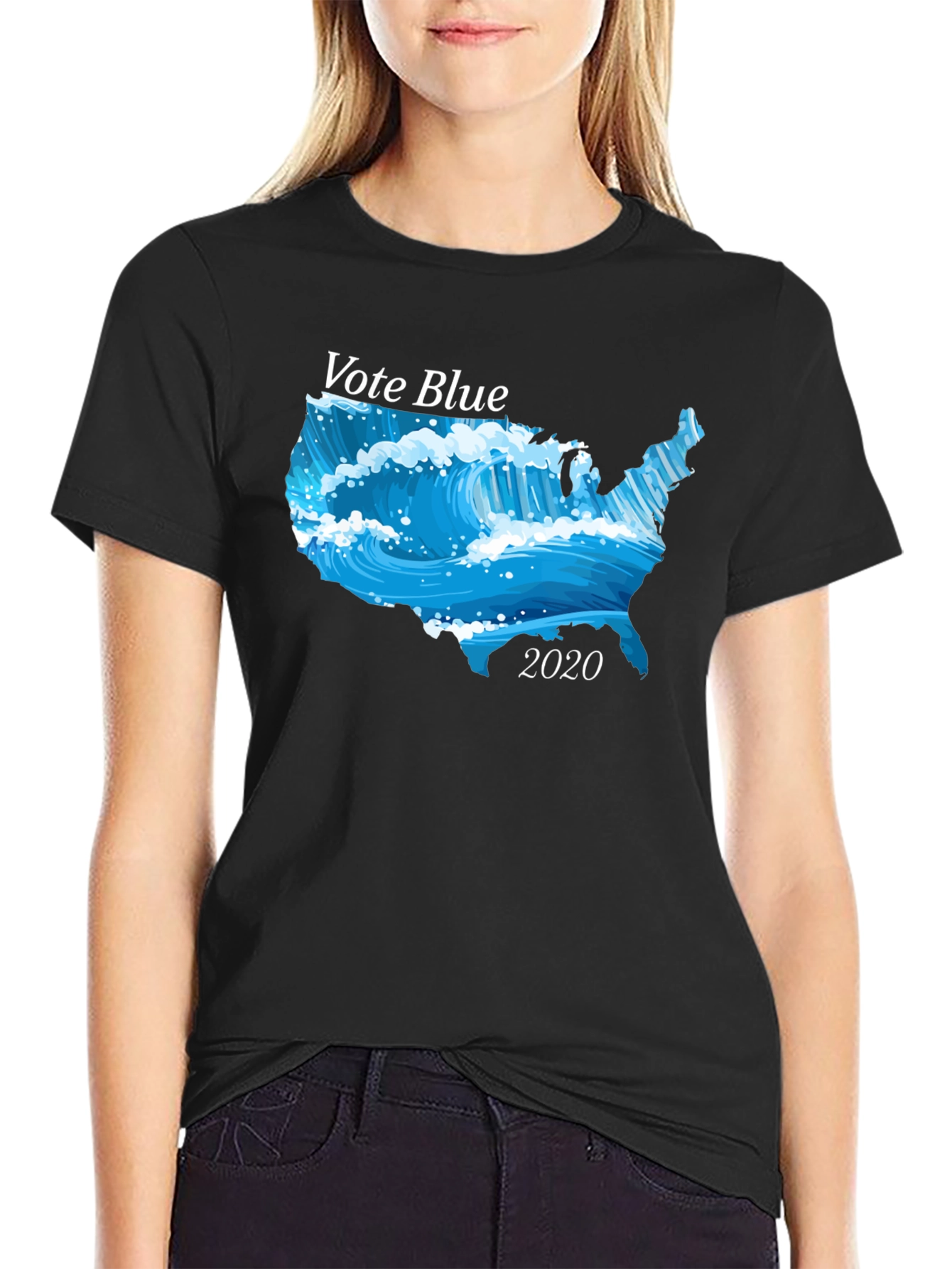 Vote Blue 2020 Wave USA T-Shirt