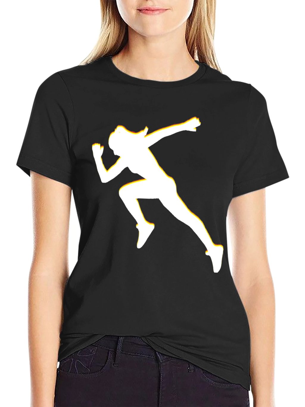Runner Silhouette T-Shirt - Black