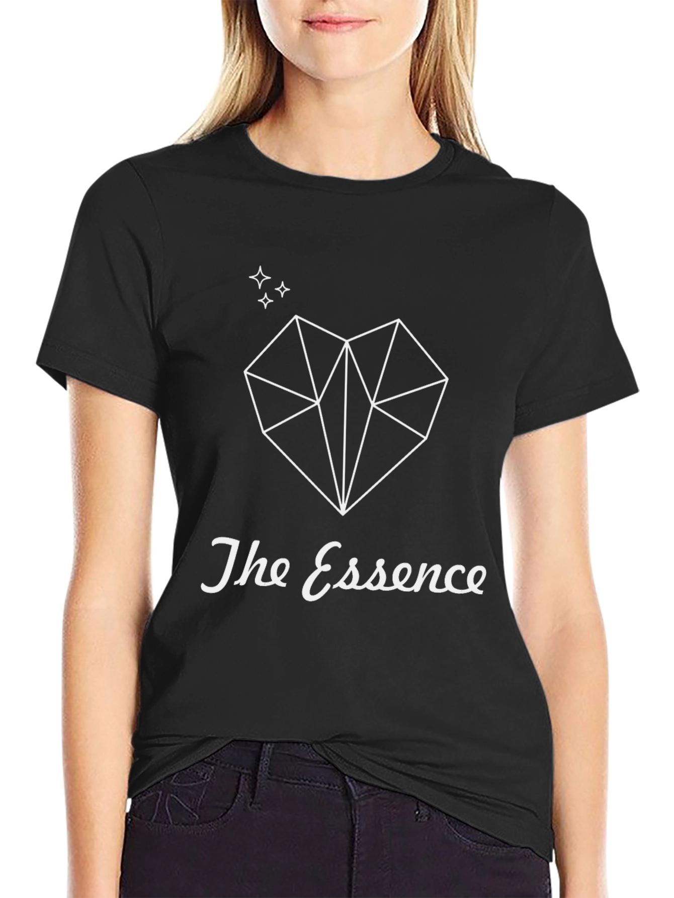Geometric Heart Graphic Tee - The Essence