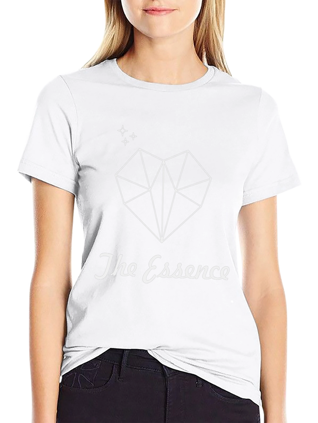 Geometric Heart Graphic Tee - The Essence