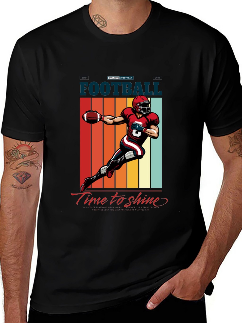 Football Time to Shine Graphic Tee