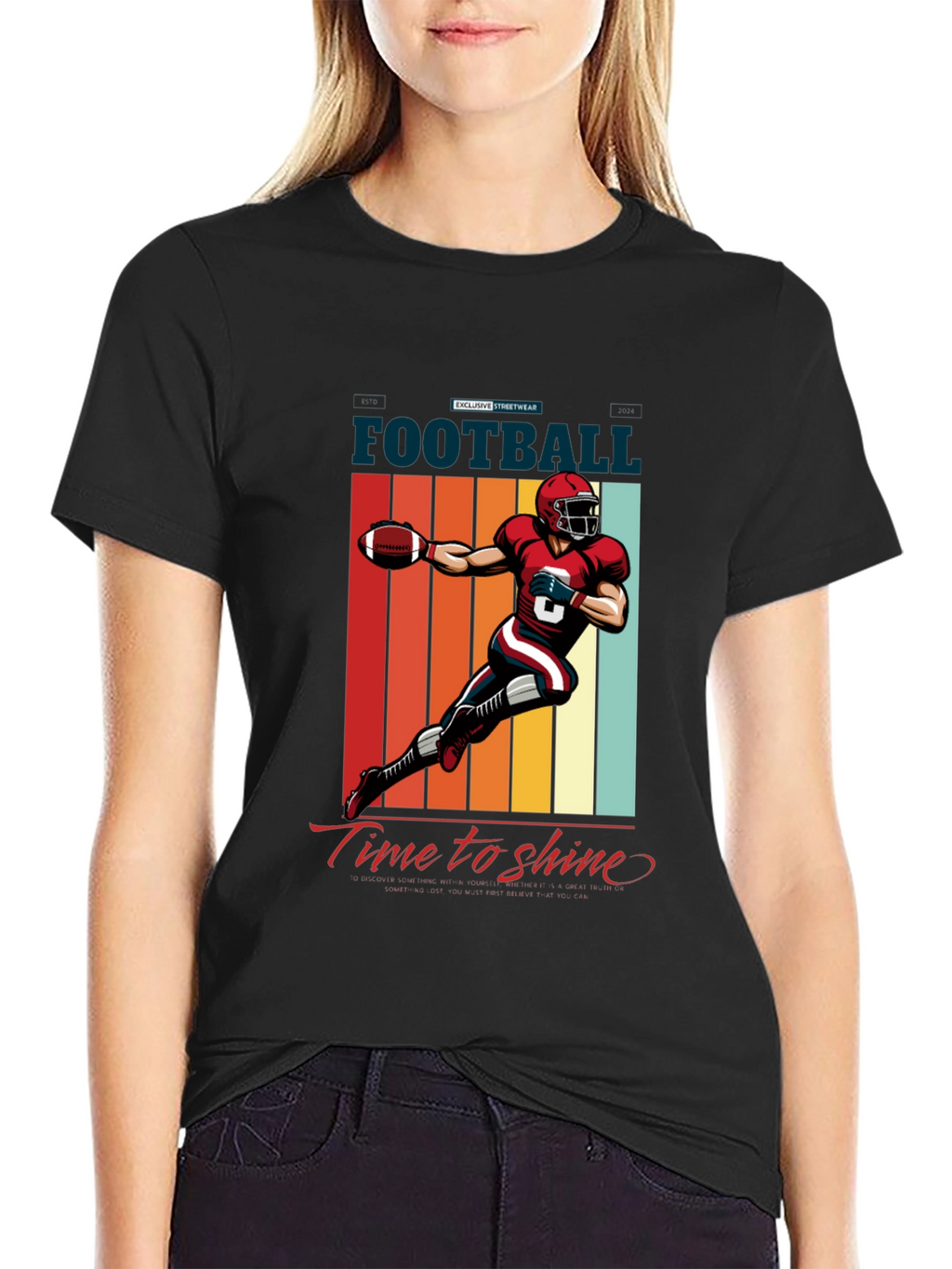 Football Time to Shine Graphic Tee