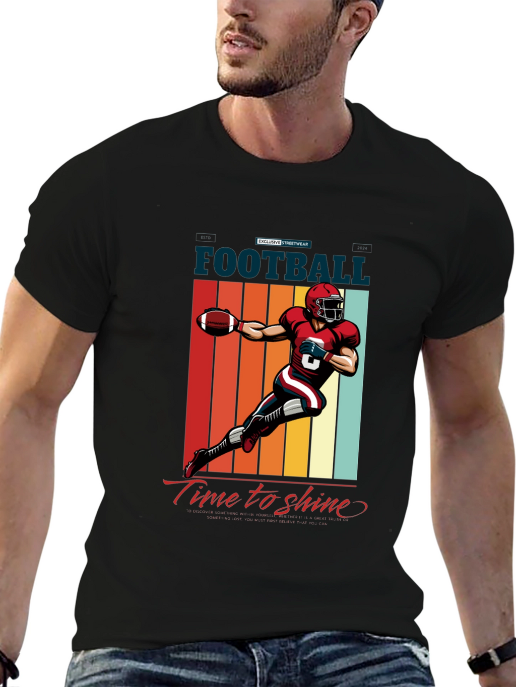 Football Time to Shine Graphic Tee