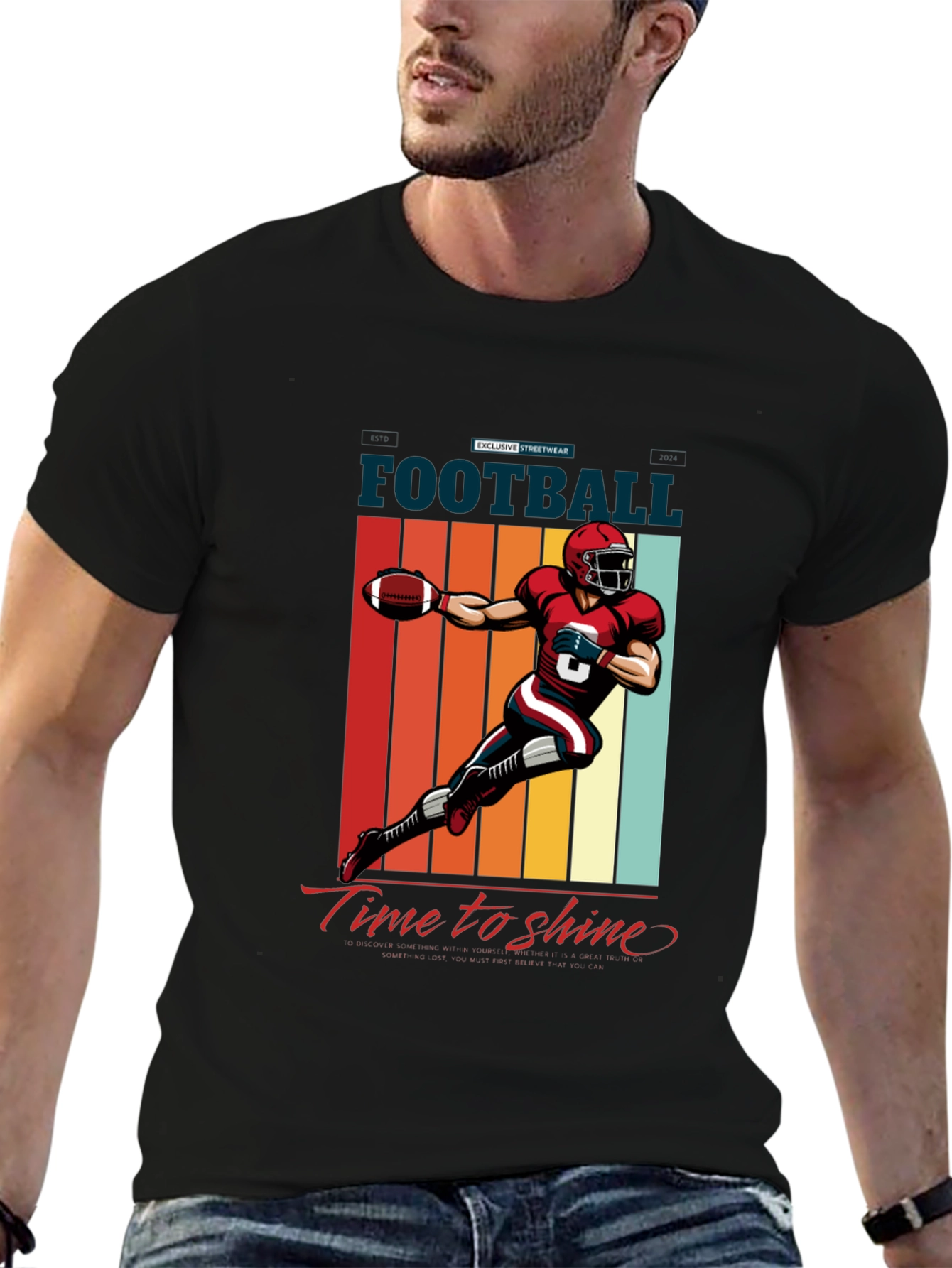 Football Time to Shine Graphic Tee