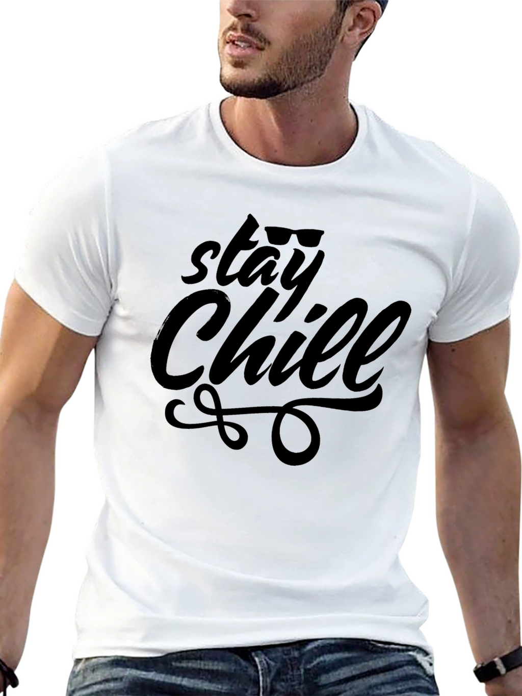Stay Chill Graphic Tee - Trendy Relaxed Vibe