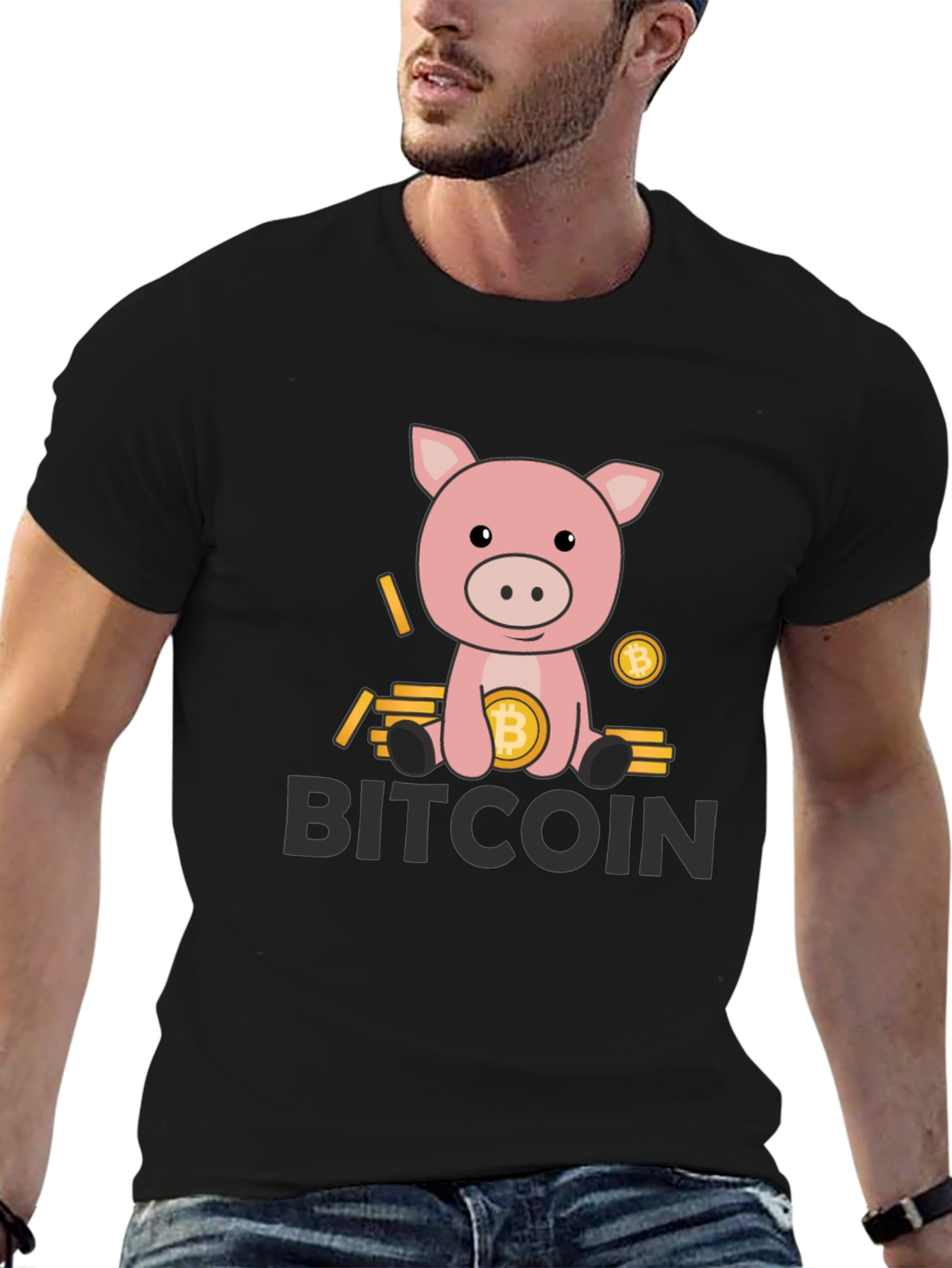 Bitcoin Piggy Bank Tee - Crypto Currency T-Shirt