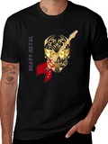 Heavy Metal Skull Guitar T-Shirt