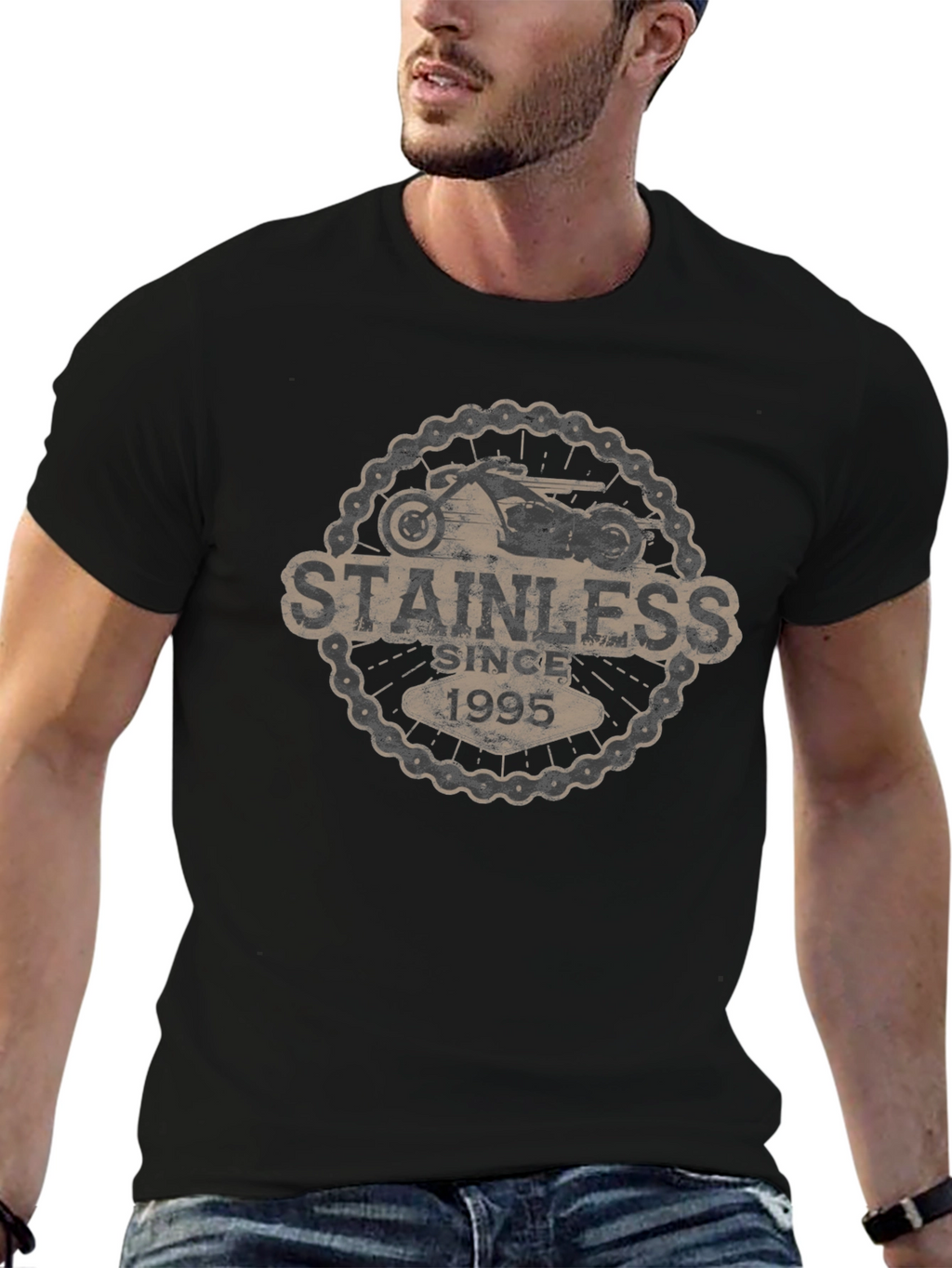 Stainless Since 1995 Motorcycle Graphic Tee
