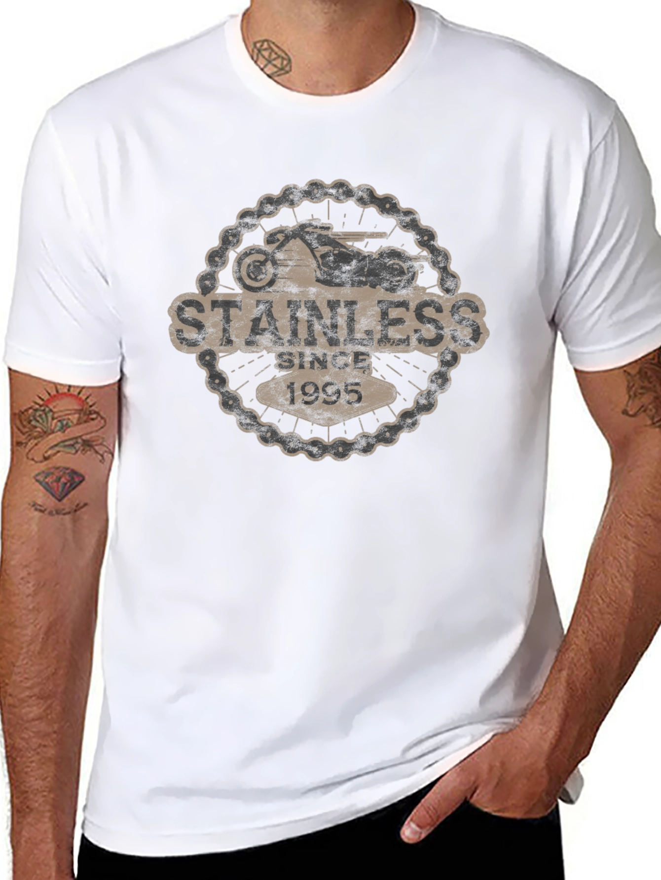 Stainless Since 1995 Motorcycle Graphic Tee