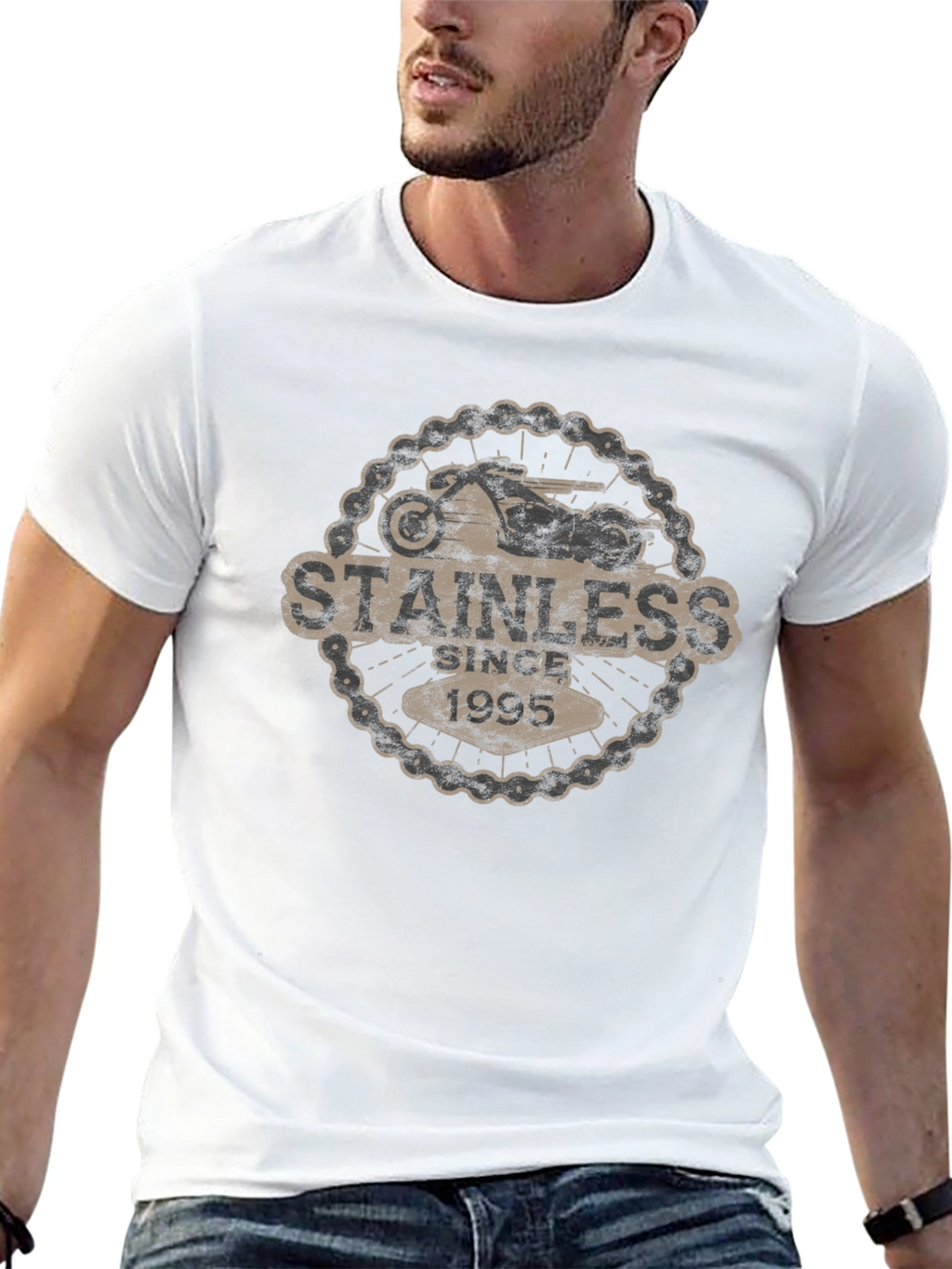 Stainless Since 1995 Motorcycle Graphic Tee