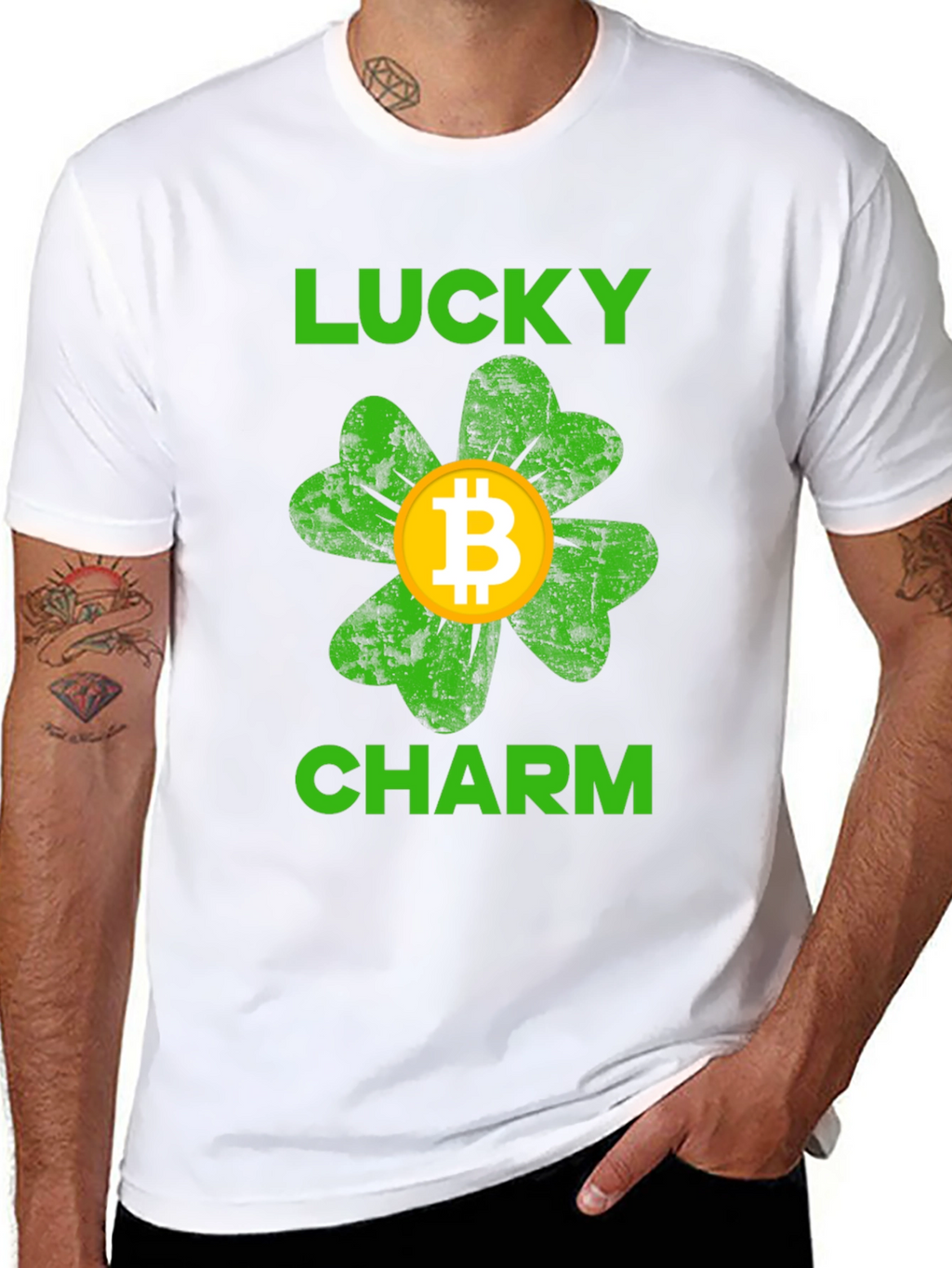 Bitcoin Lucky Charm Black T-Shirt