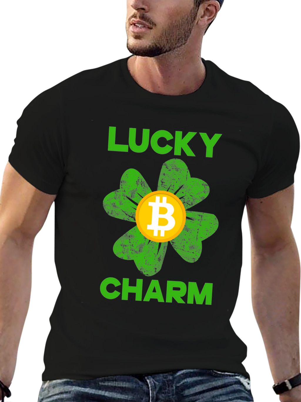 Bitcoin Lucky Charm Black T-Shirt