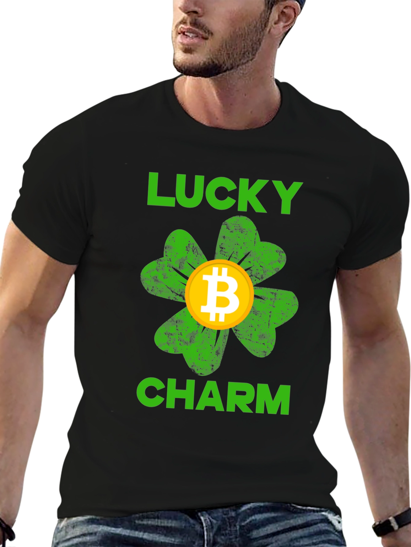 Bitcoin Lucky Charm Black T-Shirt