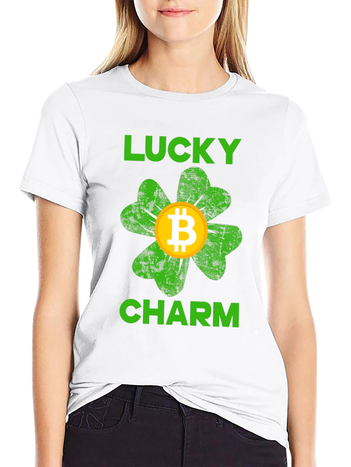 Bitcoin Lucky Charm Black T-Shirt