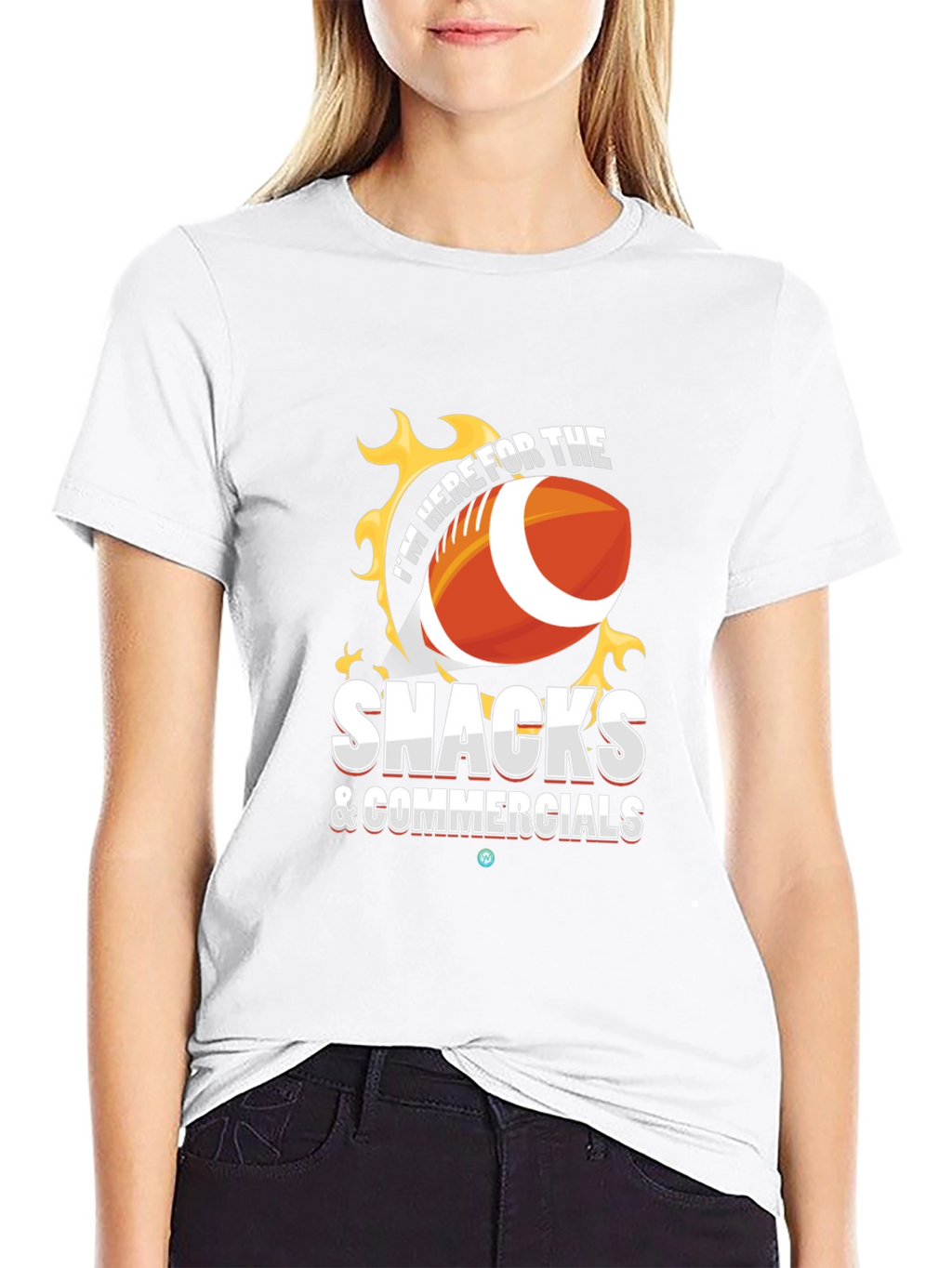 Snacks & Commercials Football T-Shirt