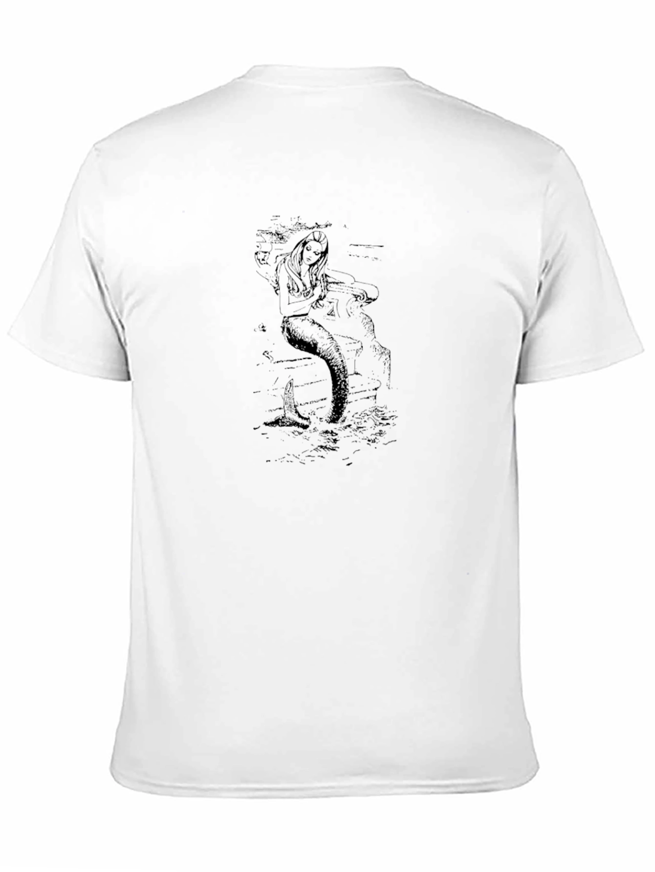 Mermaid Graphic Black T-Shirt
