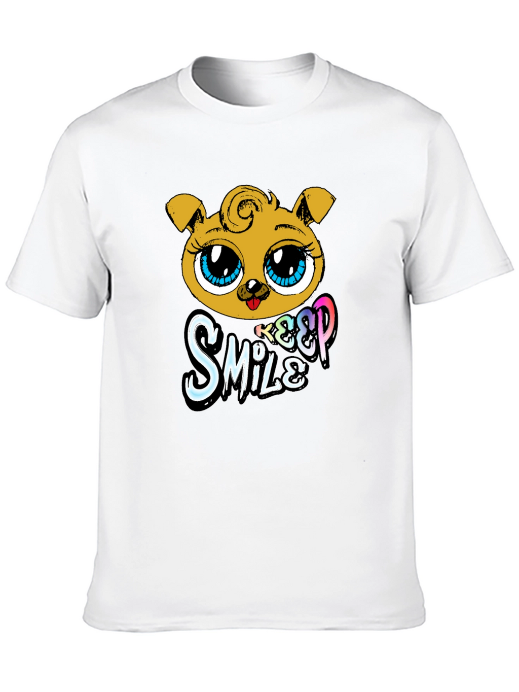 Cute Puppy Graphic Black T-Shirt