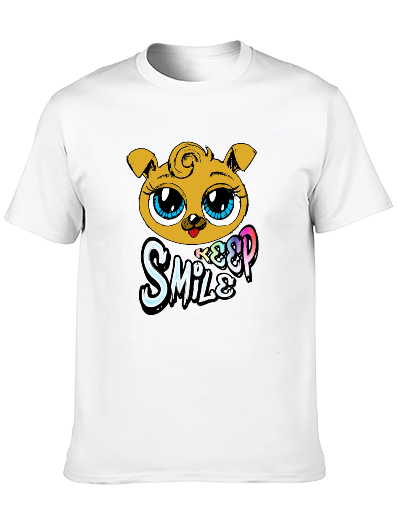 Cute Puppy Graphic Black T-Shirt