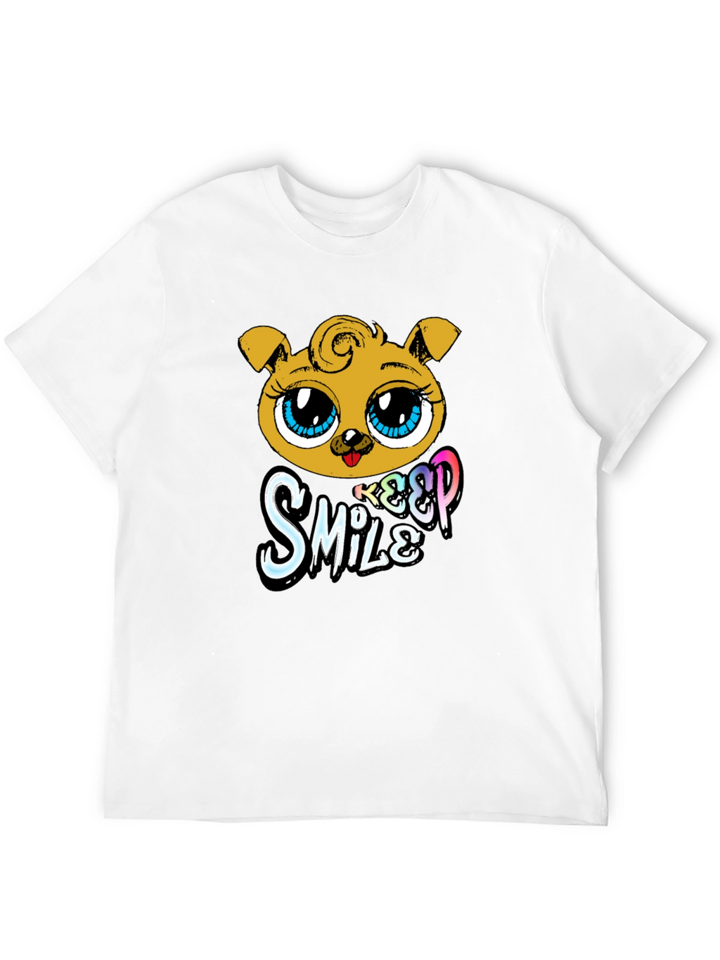 Cute Puppy Graphic Black T-Shirt