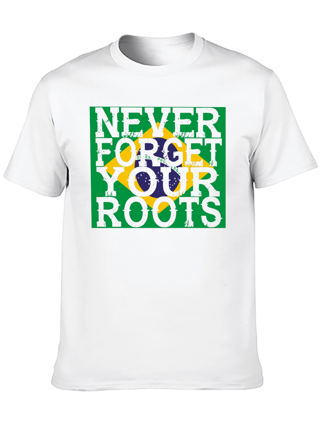 Never Forget Your Roots Brazil Flag T-Shirt