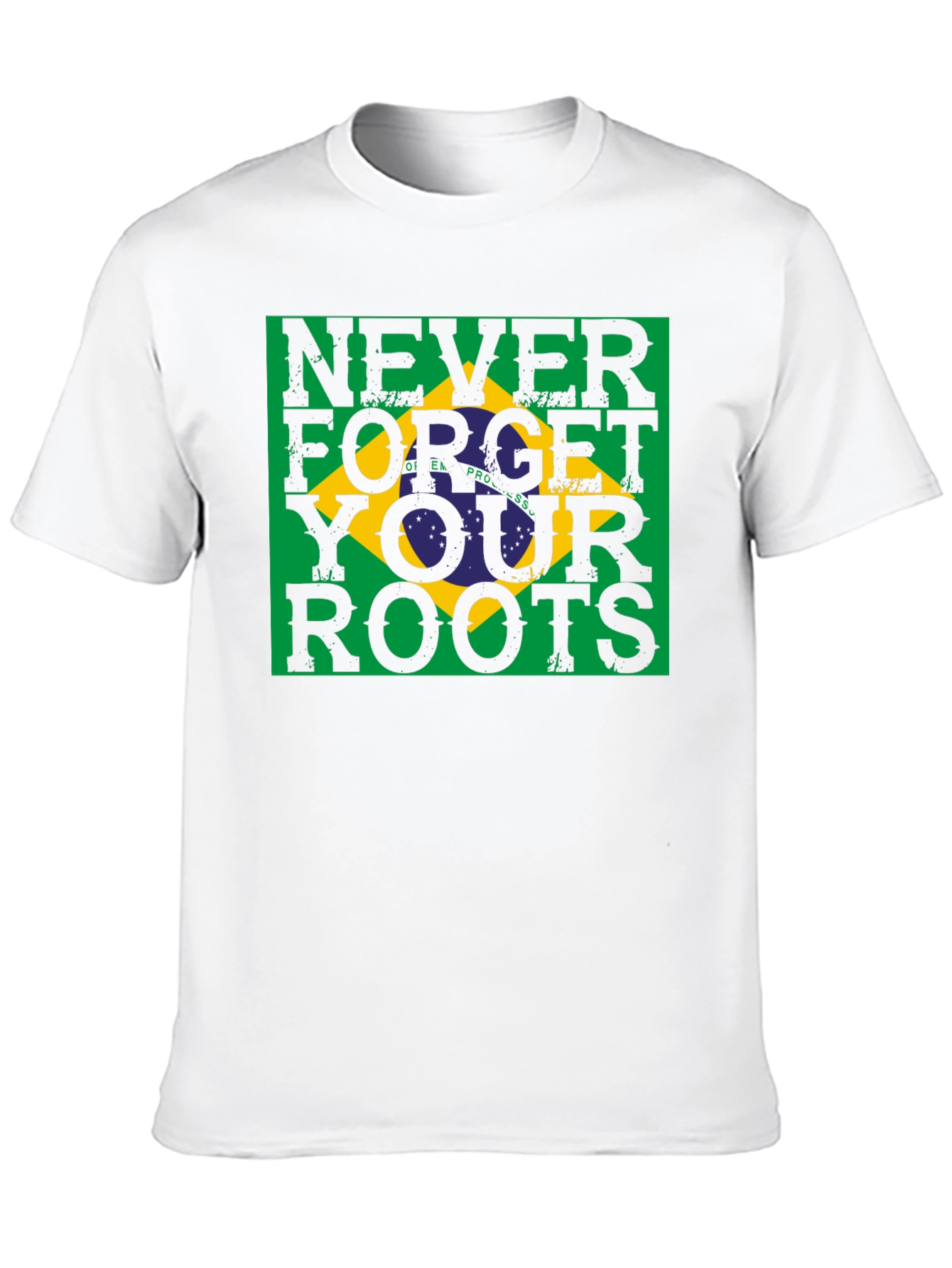 Never Forget Your Roots Brazil Flag T-Shirt