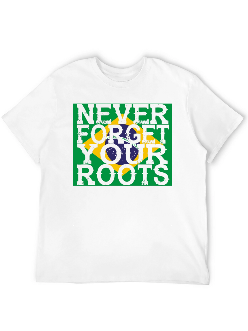 Never Forget Your Roots Brazil Flag T-Shirt