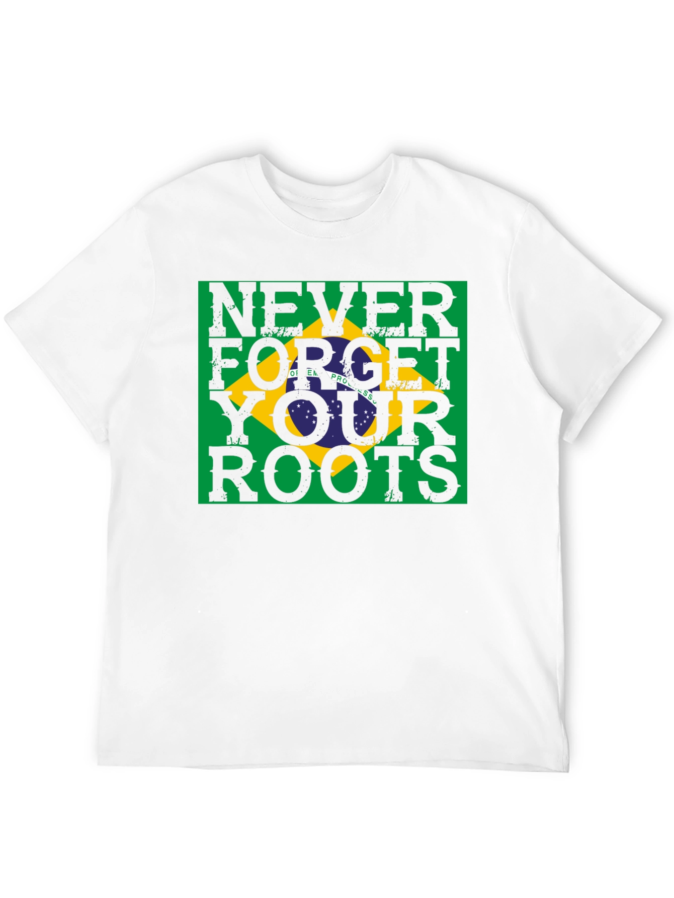 Never Forget Your Roots Brazil Flag T-Shirt