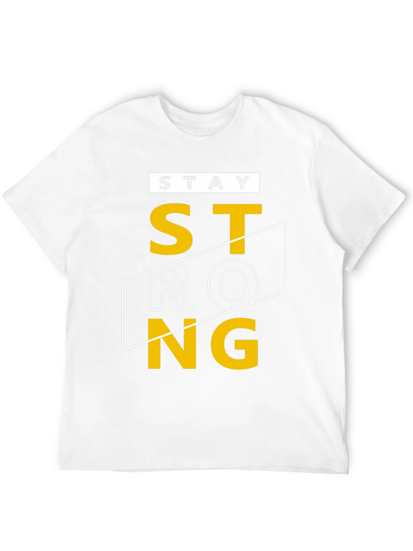 Stay Strong Graphic T-Shirt - Black Crew Neck Tee