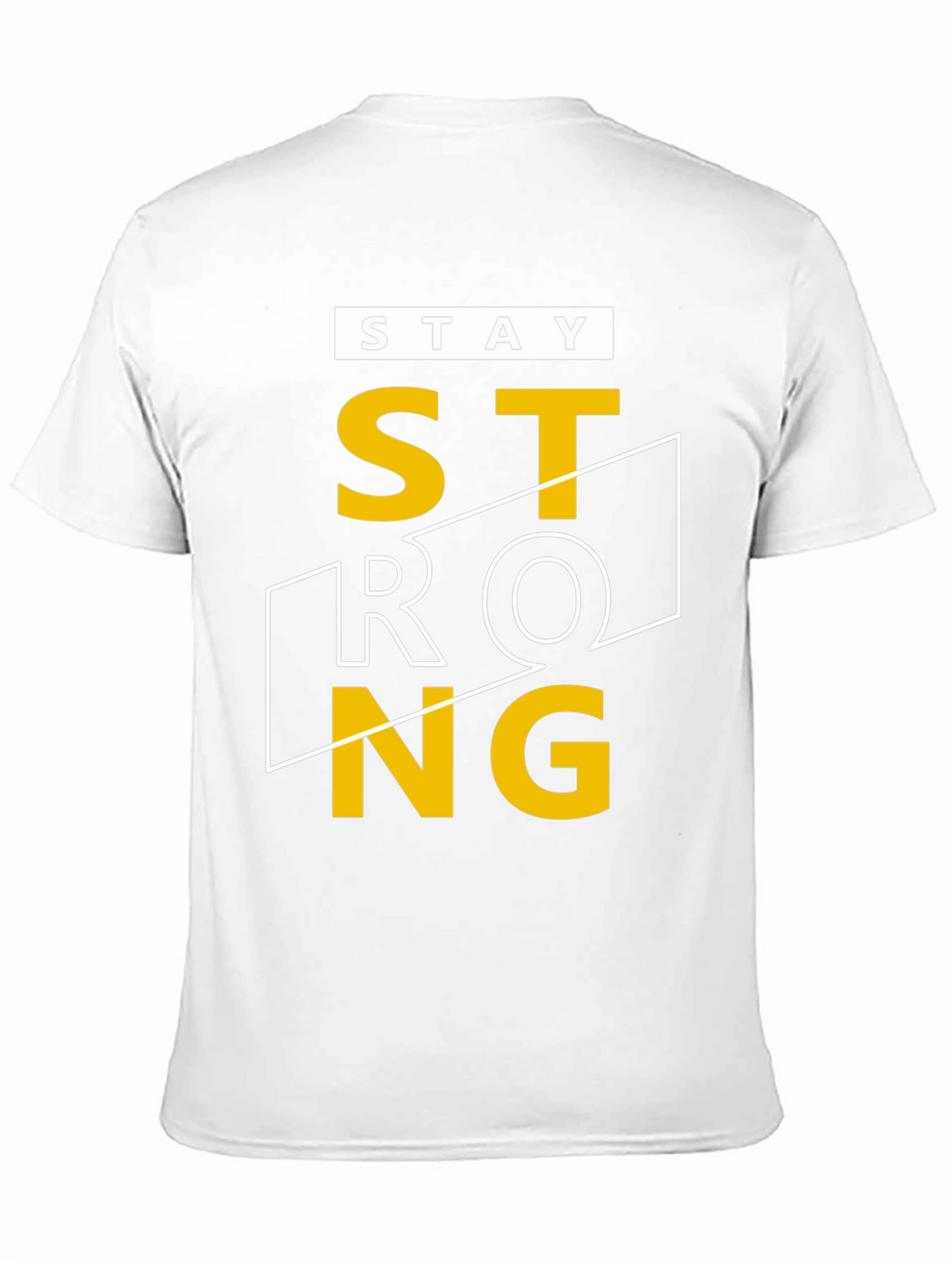 Stay Strong Graphic T-Shirt - Black Crew Neck Tee