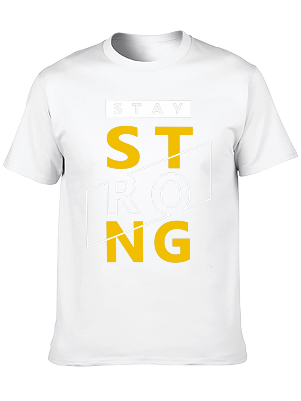 Stay Strong Graphic T-Shirt - Black Crew Neck Tee