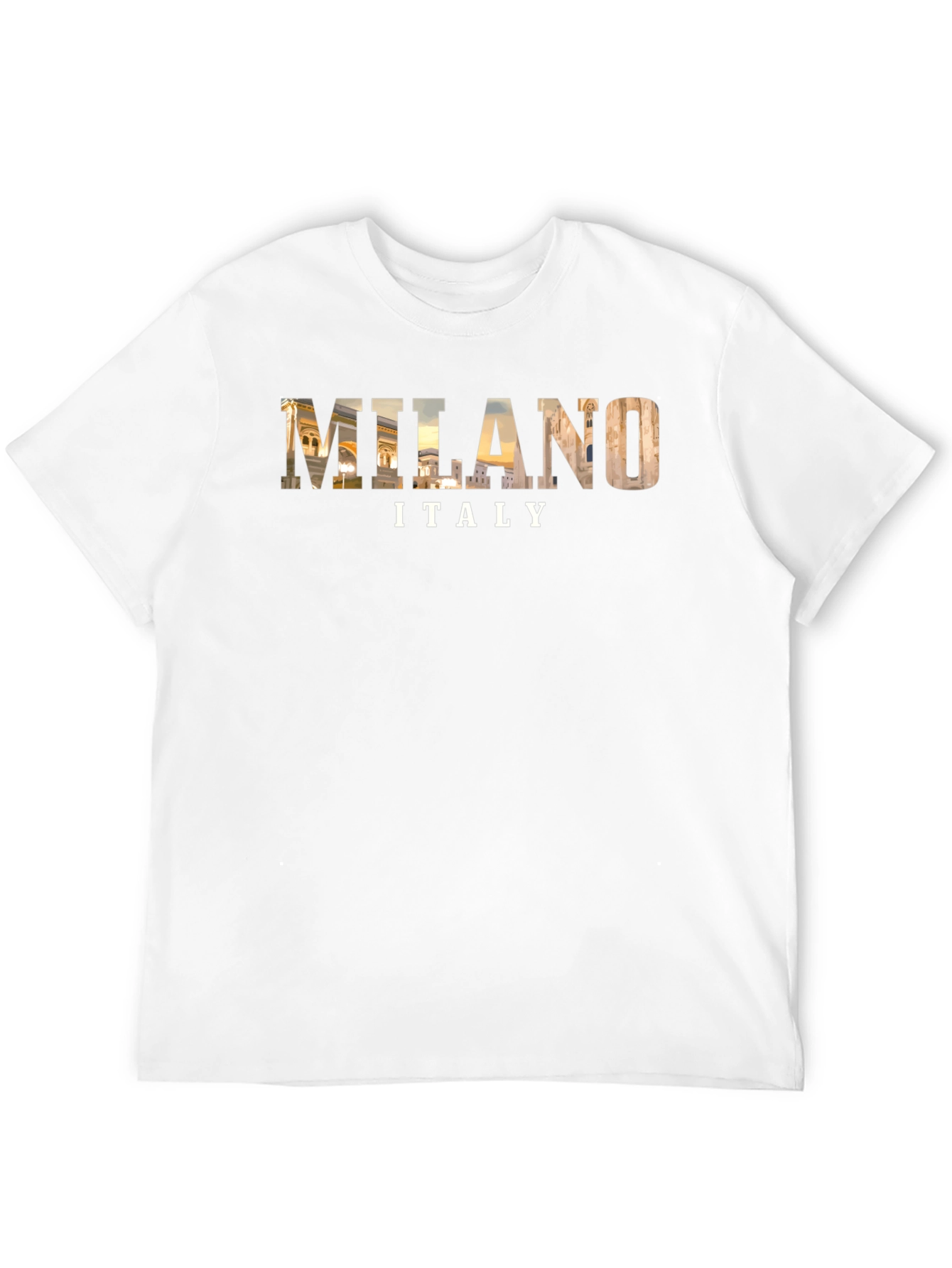 Milan Italy Graphic Tee - Black Cotton T-Shirt