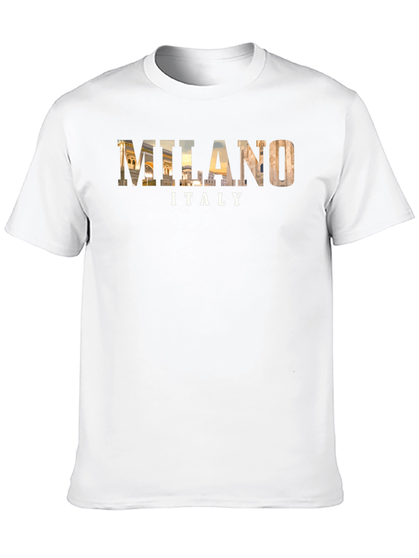 Milan Italy Graphic Tee - Black Cotton T-Shirt
