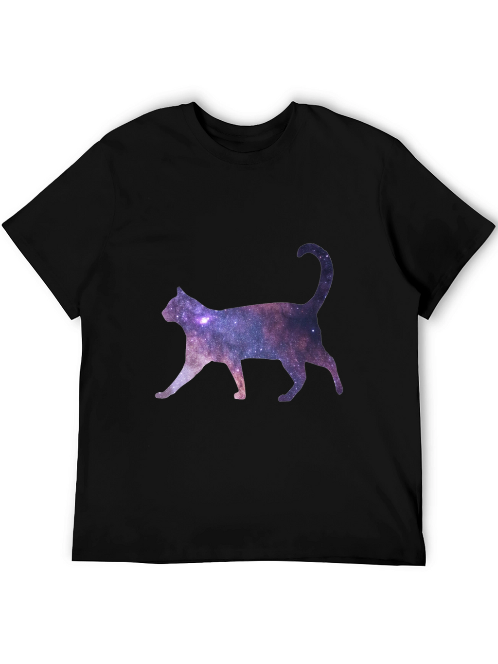 Galaxy Cat Black T-Shirt