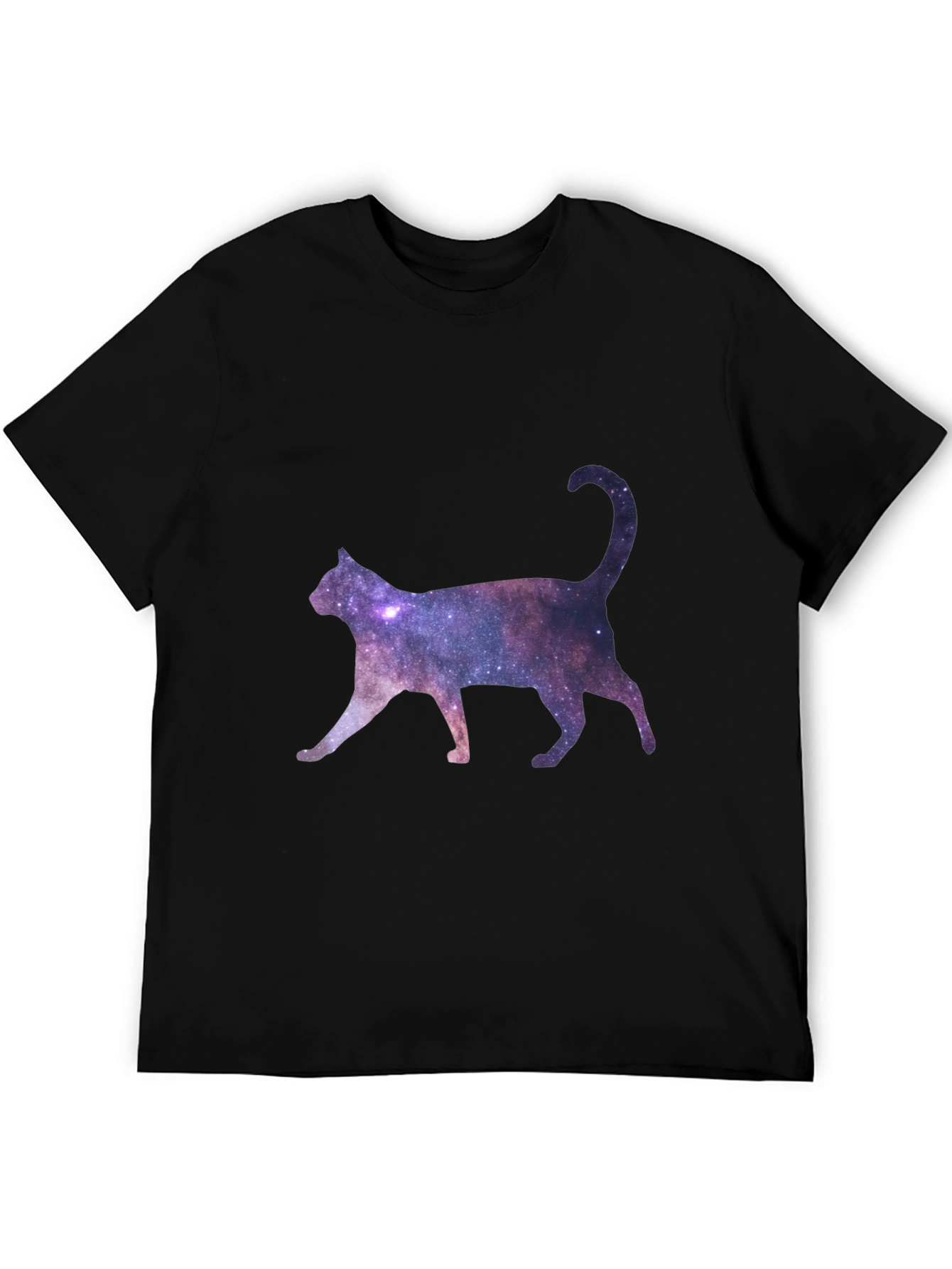 Galaxy Cat Black T-Shirt