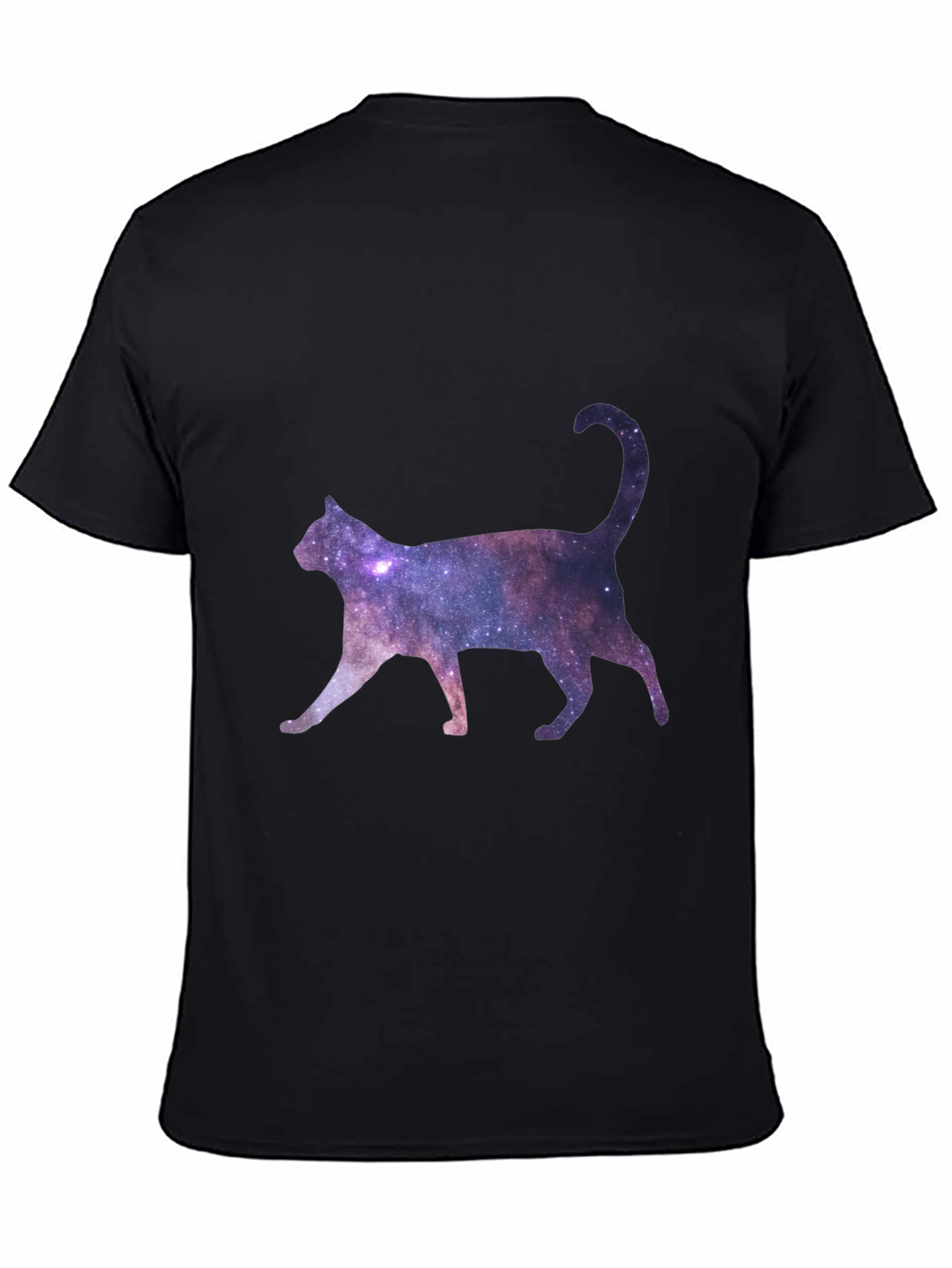 Galaxy Cat Black T-Shirt