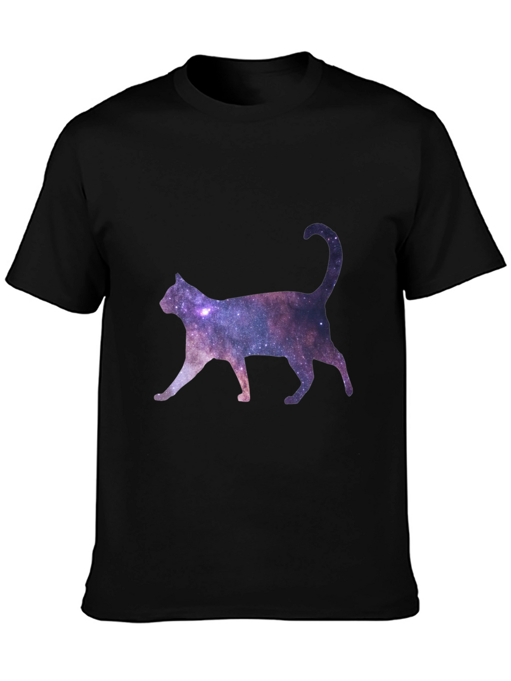 Galaxy Cat Black T-Shirt